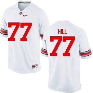 NCAA Ohio State Buckeyes Men's #77 Michael Hill White Nike Football College Jersey CDL1645PO